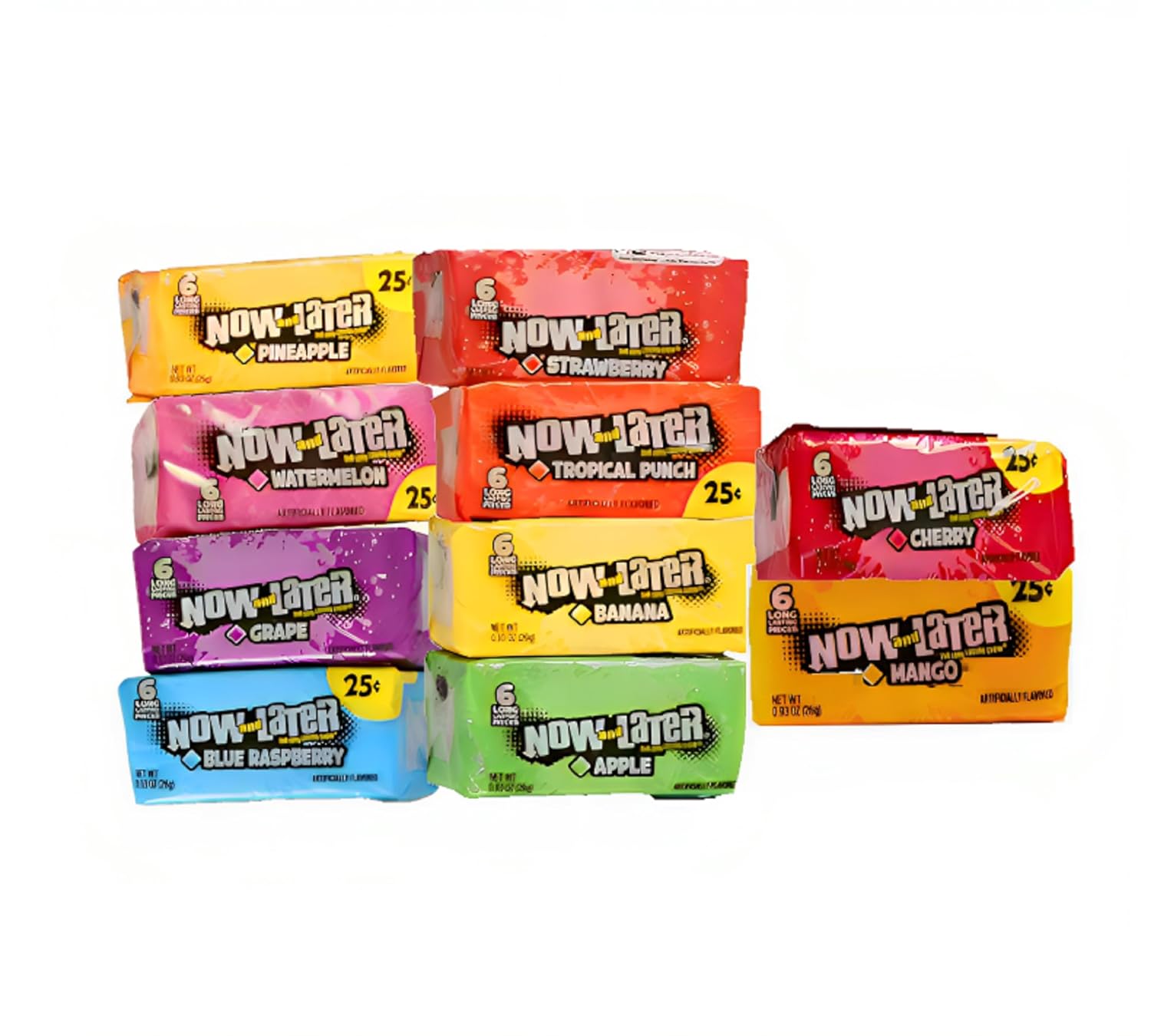 Now and Later Candy - 10 Assorted Fruit Flavors